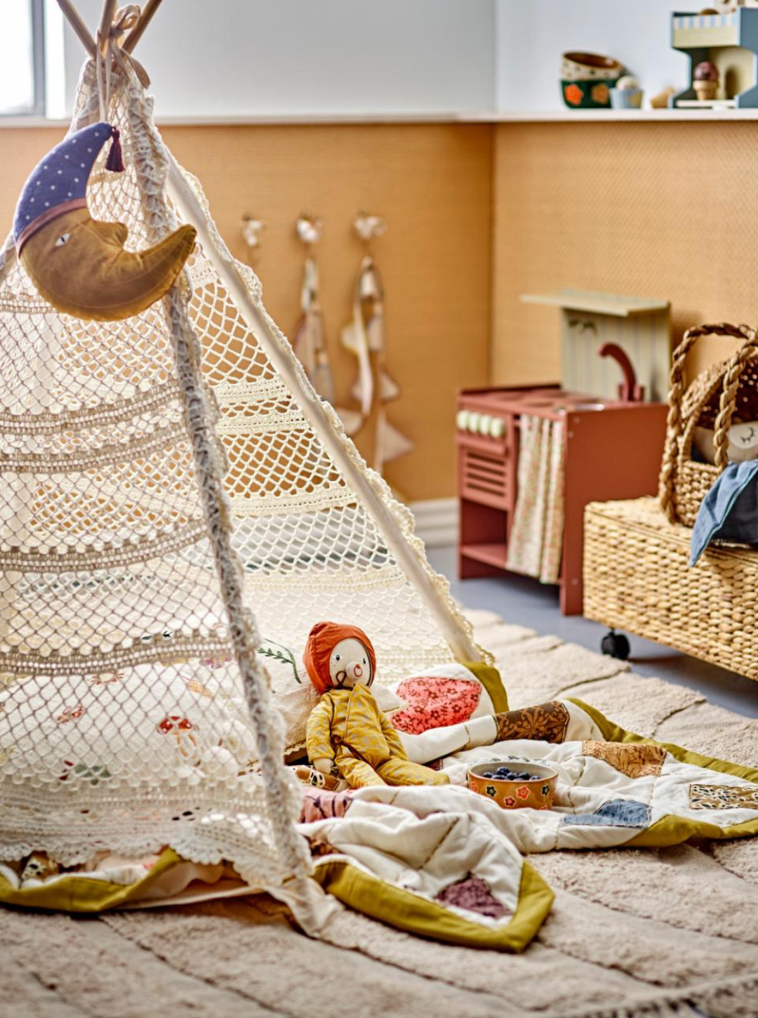 Tipi dziecięce Herle, naturalne, bawełniane Bloomingville Mini