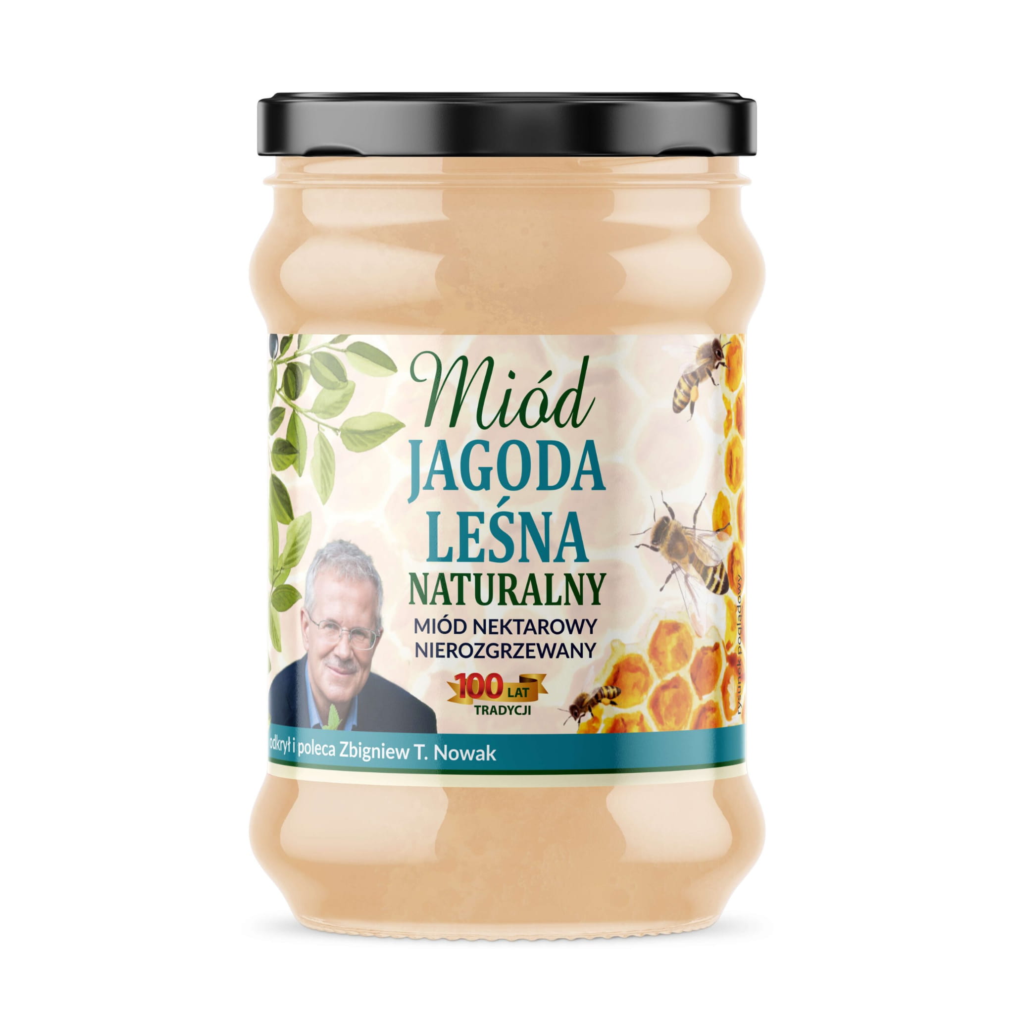Miód JAGODA LEŚNA – 380 g – Zbigniew T. Nowak
