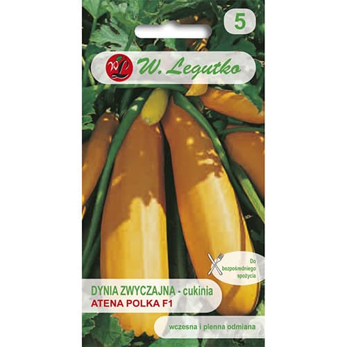 1 szt, Zucchini Atena Polka F1 - Samen: Ilość w opakowaniu: 3 g