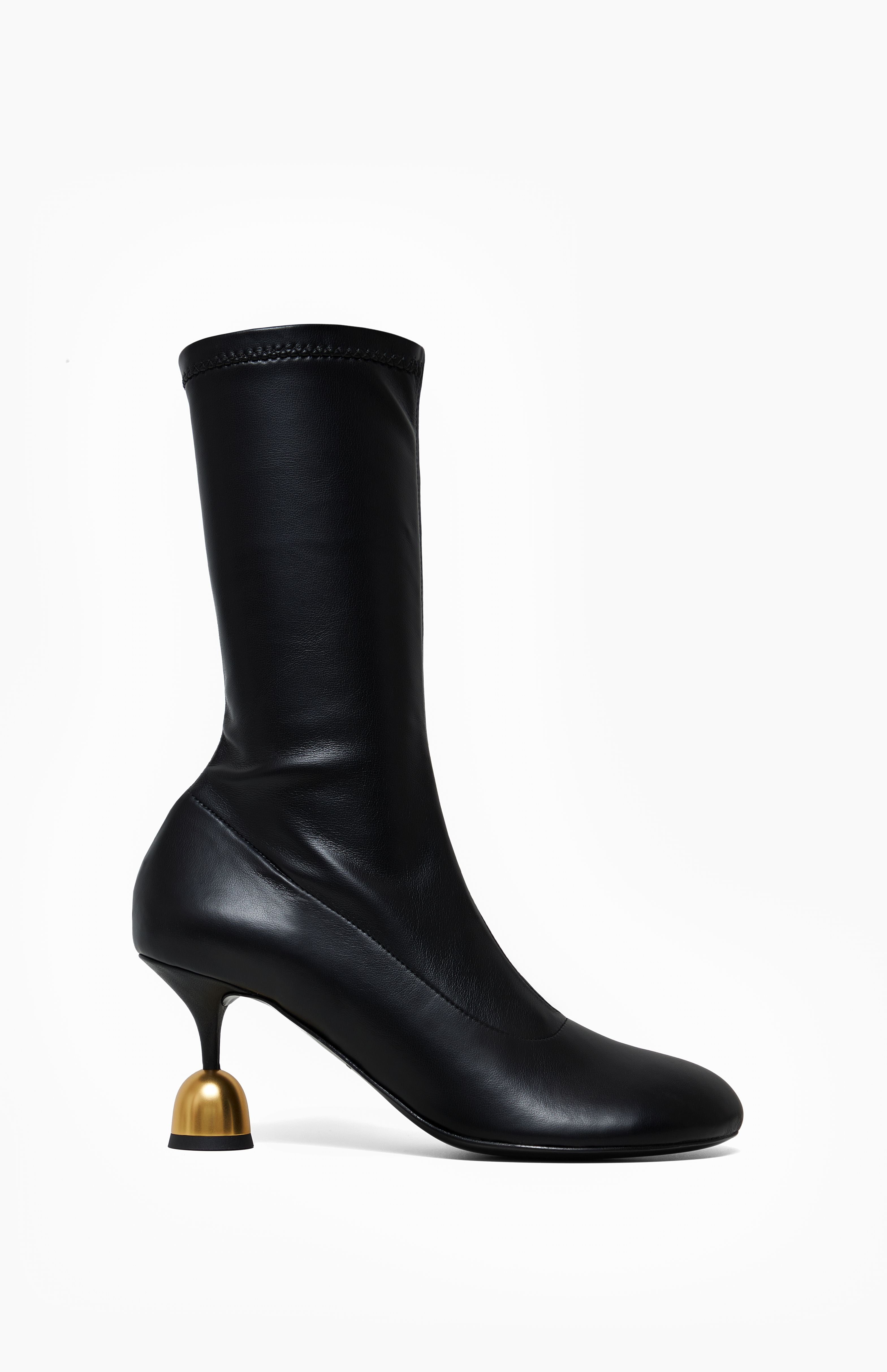 Skórzane botki damskie CAROLE DEEP BLACK 41 - Vanda Novak