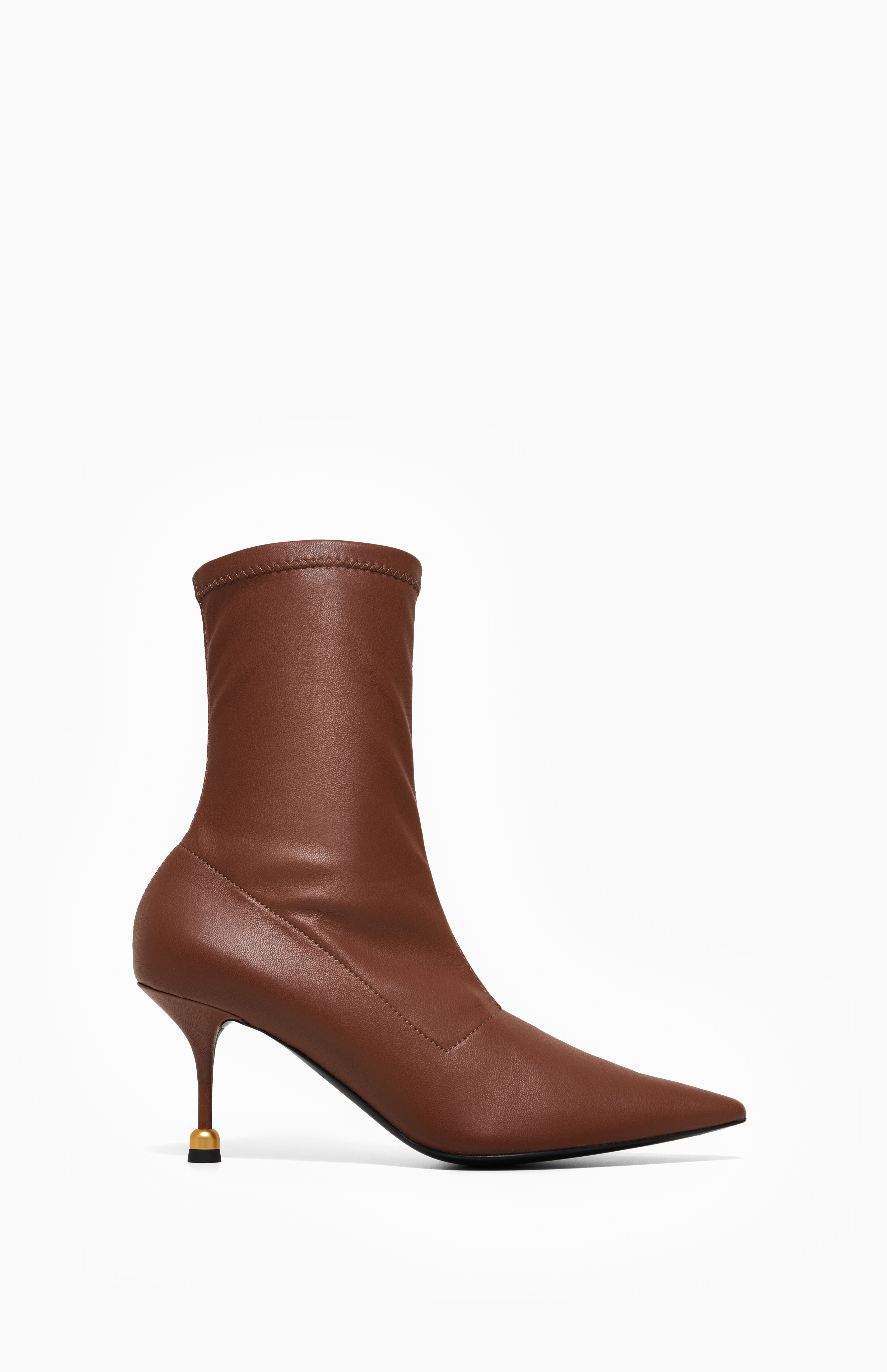 Skórzane botki damskie VERA DARK CHOCOLATE 40 - Vanda Novak