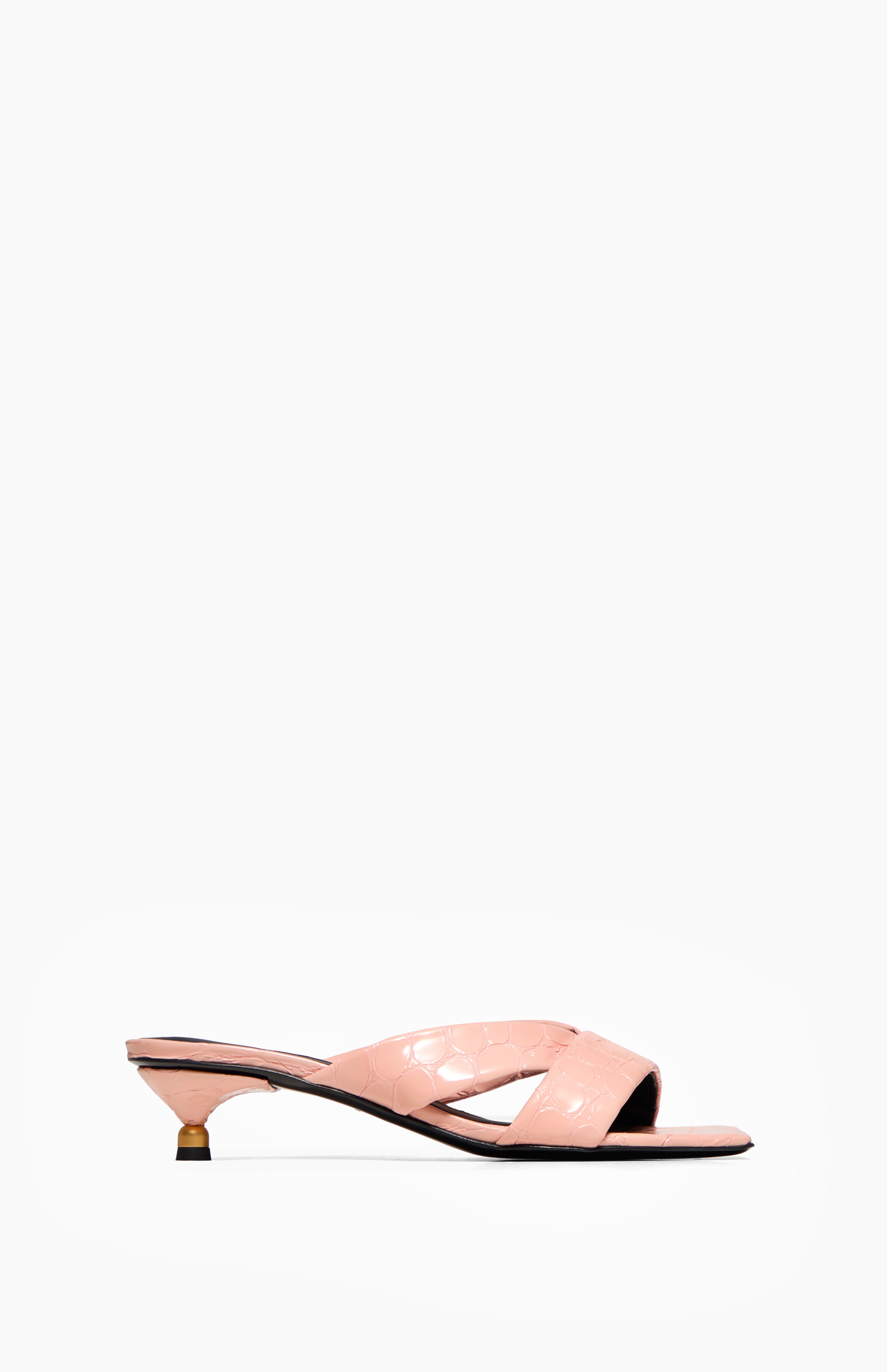 Klapki na obcasie MAYA BABY PINK PUFFY 39 - Vanda Novak