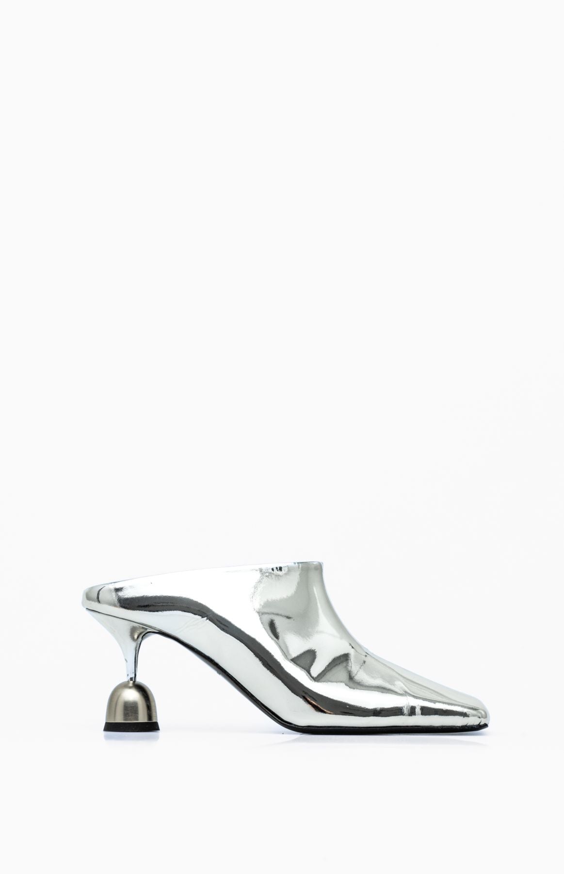 Klapki na obcasie DONNA METALLIC SILVER 42 - Vanda Novak
