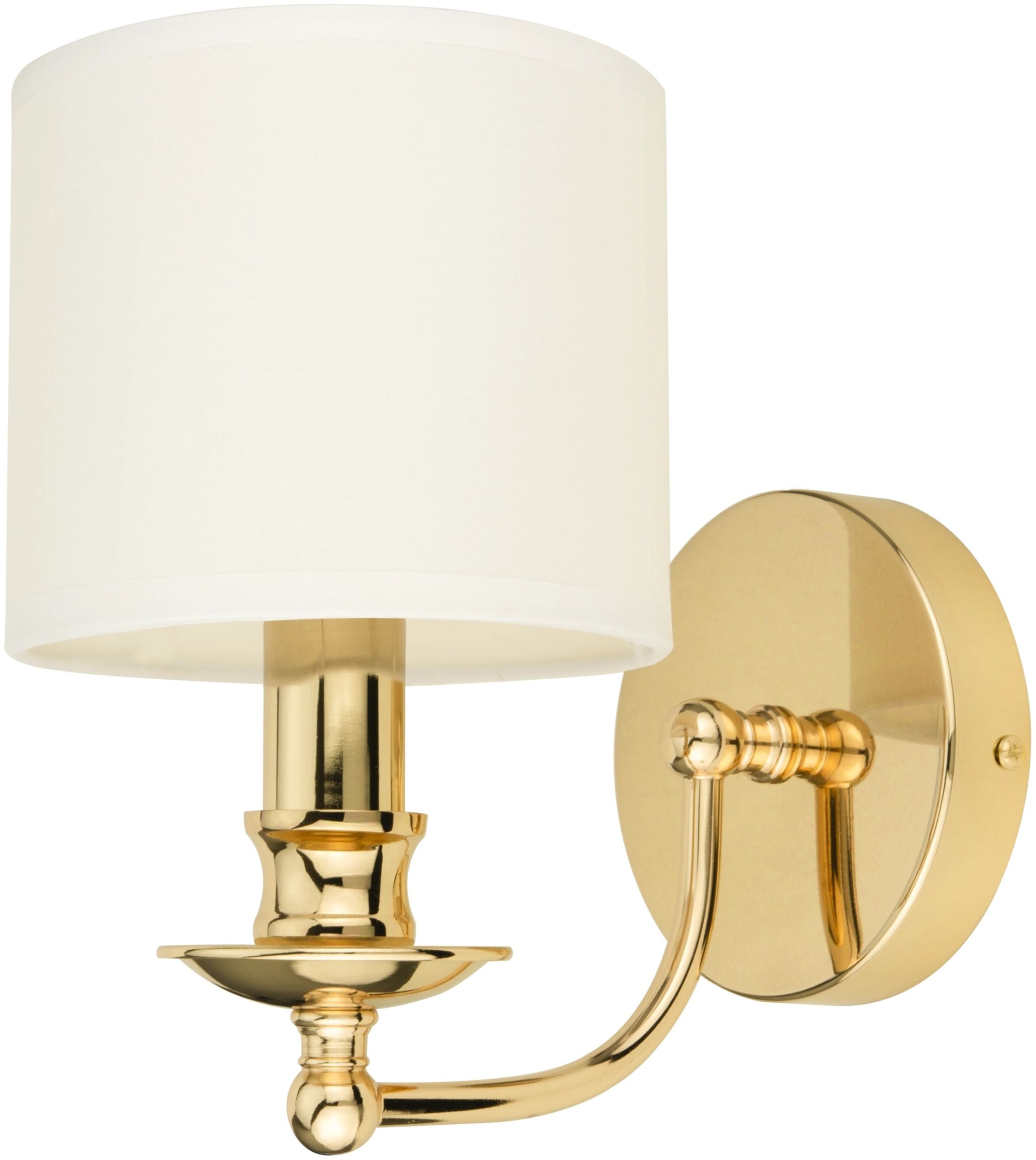 CosmoLight Abu Dhabi kinkiet 1x40W biały/złoty W01940AU-WH