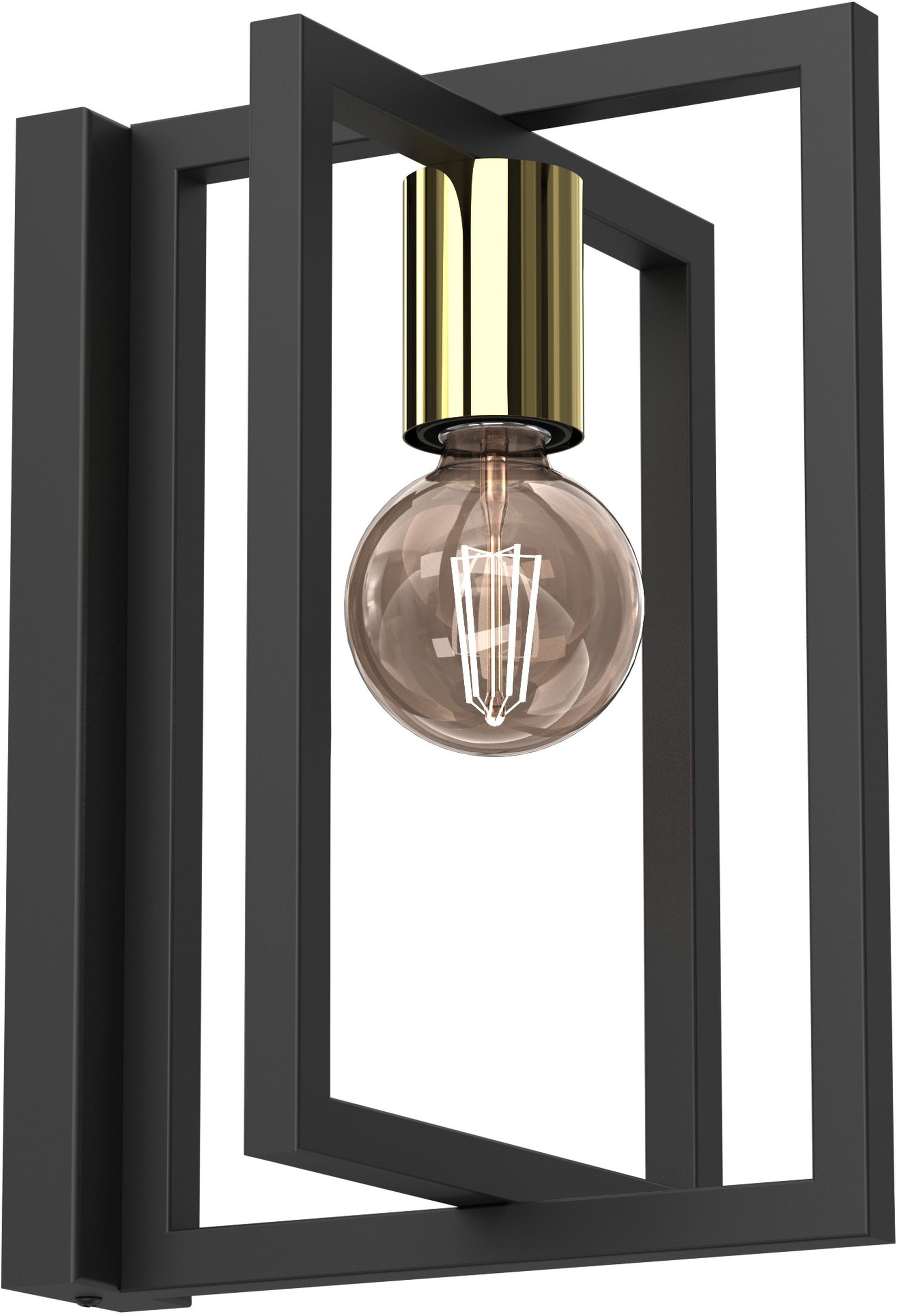 Luminex Belfort kinkiet 1x15W czarny/złoty 1655