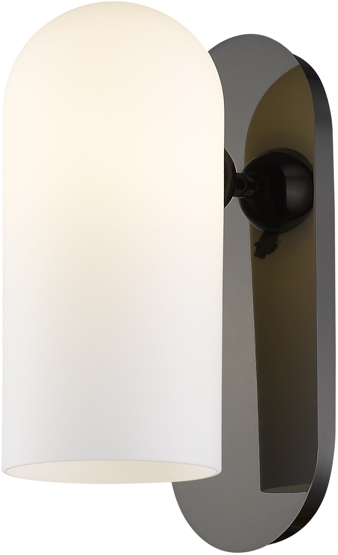 CosmoLight Seoul kinkiet 1x60W czarny/mleczny W01773BK