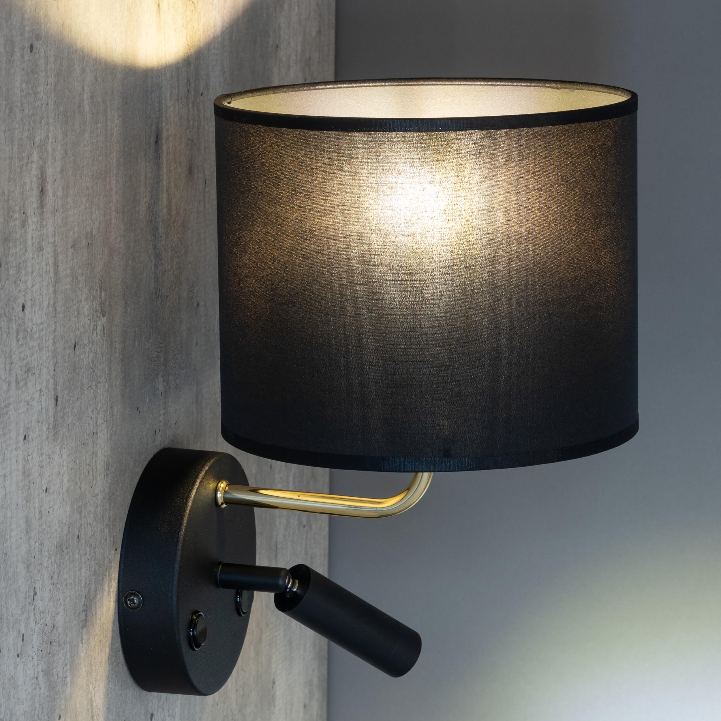 TK Lighting Richi kinkiet 1x60W+1x6W czarny 4234