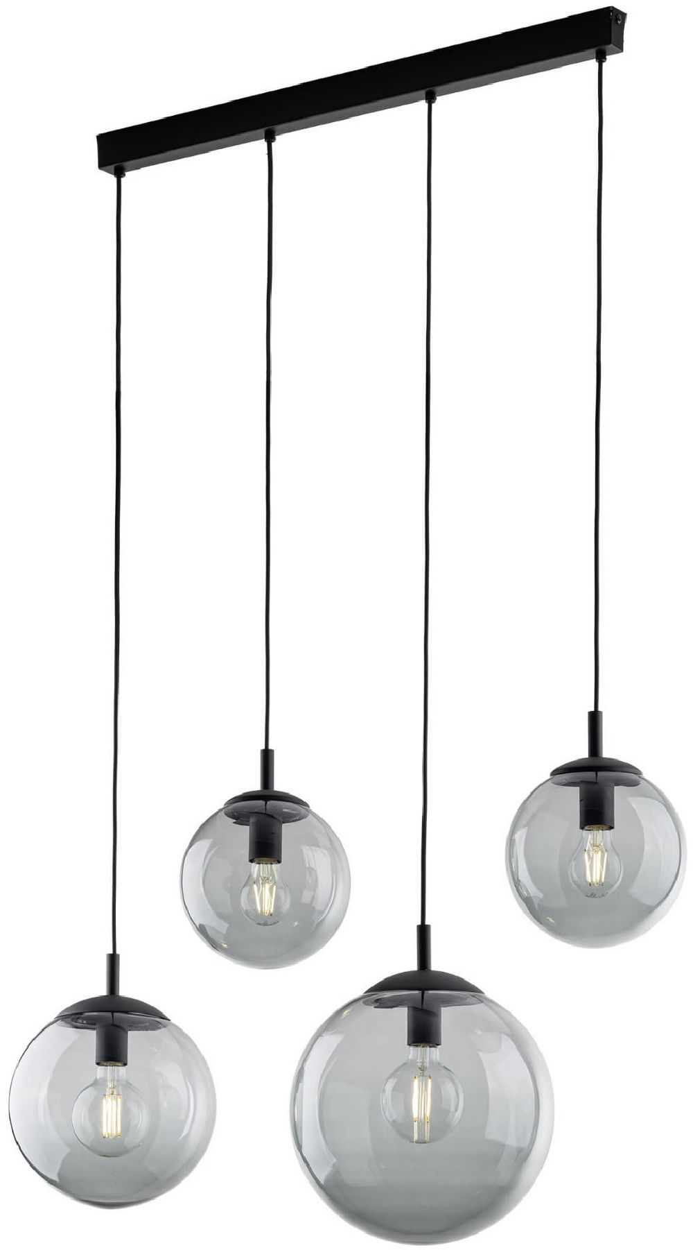 TK Lighting Esme lampa wisząca 4x15 W grafitowa 5381