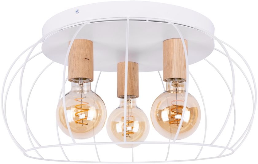 Spot-Light Chester lampa podsufitowa 3x60W biały/dąb olejowany 4030204030087