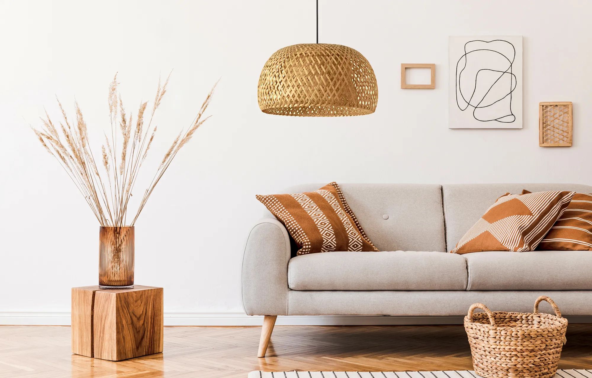 TooLight Boho lampa wisząca 1x60 W drewno OSW-05246