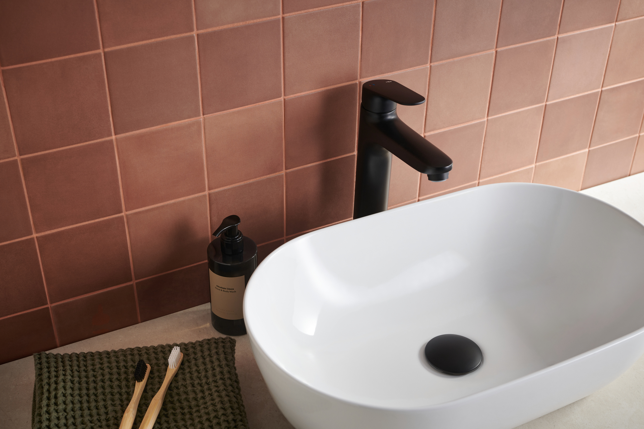 KFA Armatura Otava bateria umywalkowa stojąca wysoka czarny mat 5552-712-81 - Wysyłka w 24h