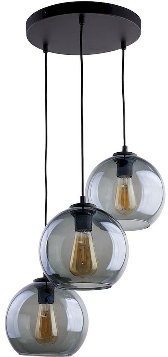 TK Lighting Cubus lampa wisząca 3x15 W czarna 2819