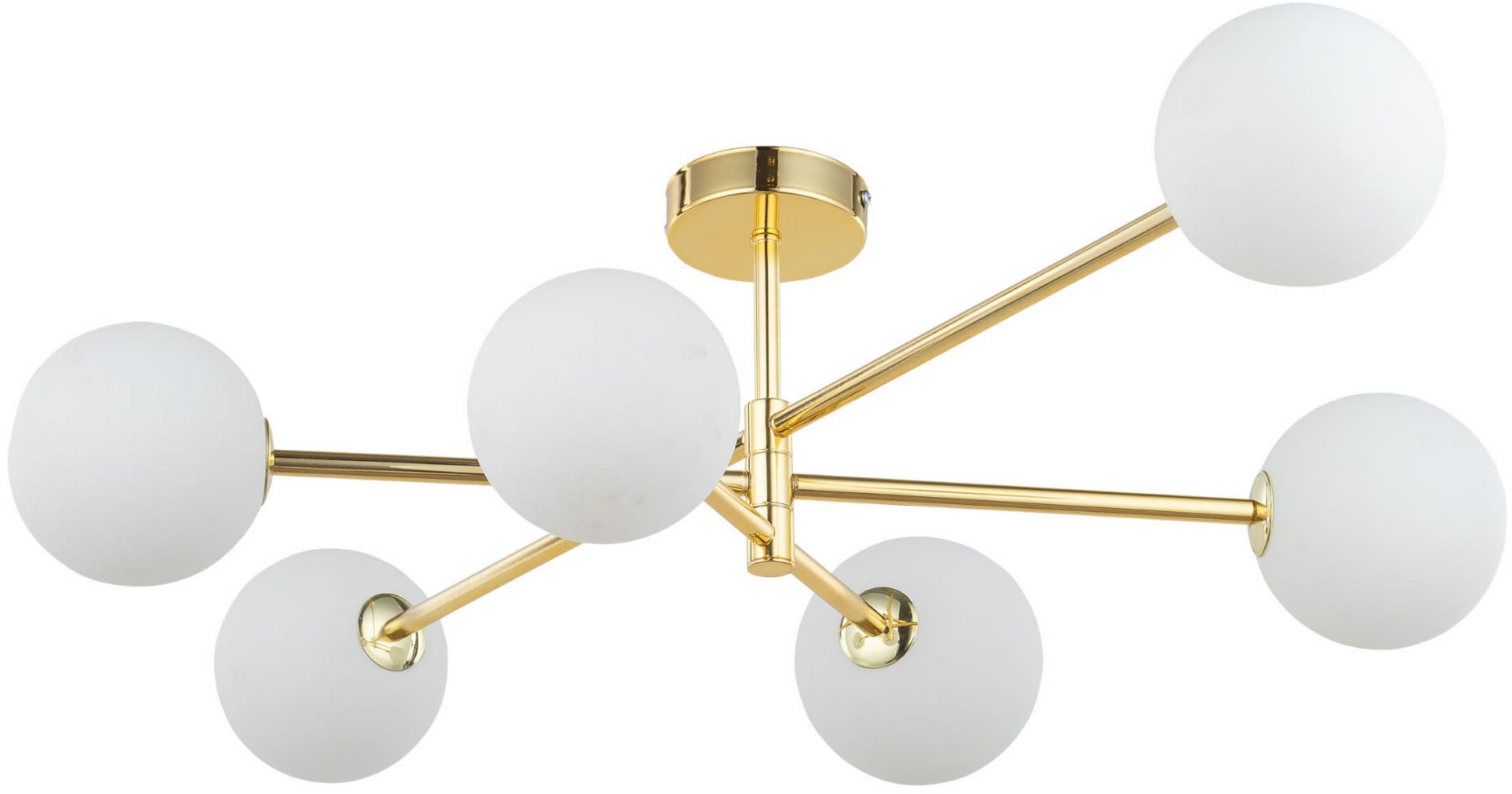 TK Lighting Sarius lampa podsufitowa 6x6W biały/złoty 4739