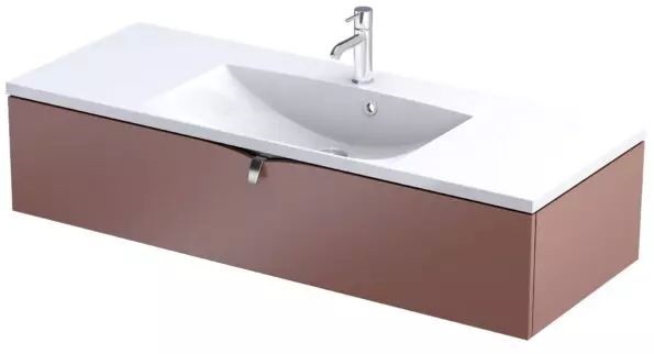 Oristo Siena szafka 119,6x45,5x25 cm podumywalkowa wisząca ceglana mat OR45-SD1S-120-19