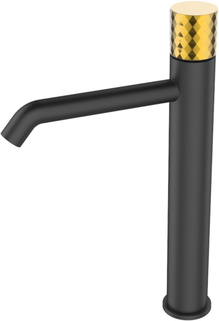 Sea-Horse Ove Black+Gold bateria umywalkowa stojąca wysoka czarny/złoty BJV304/1B-R1