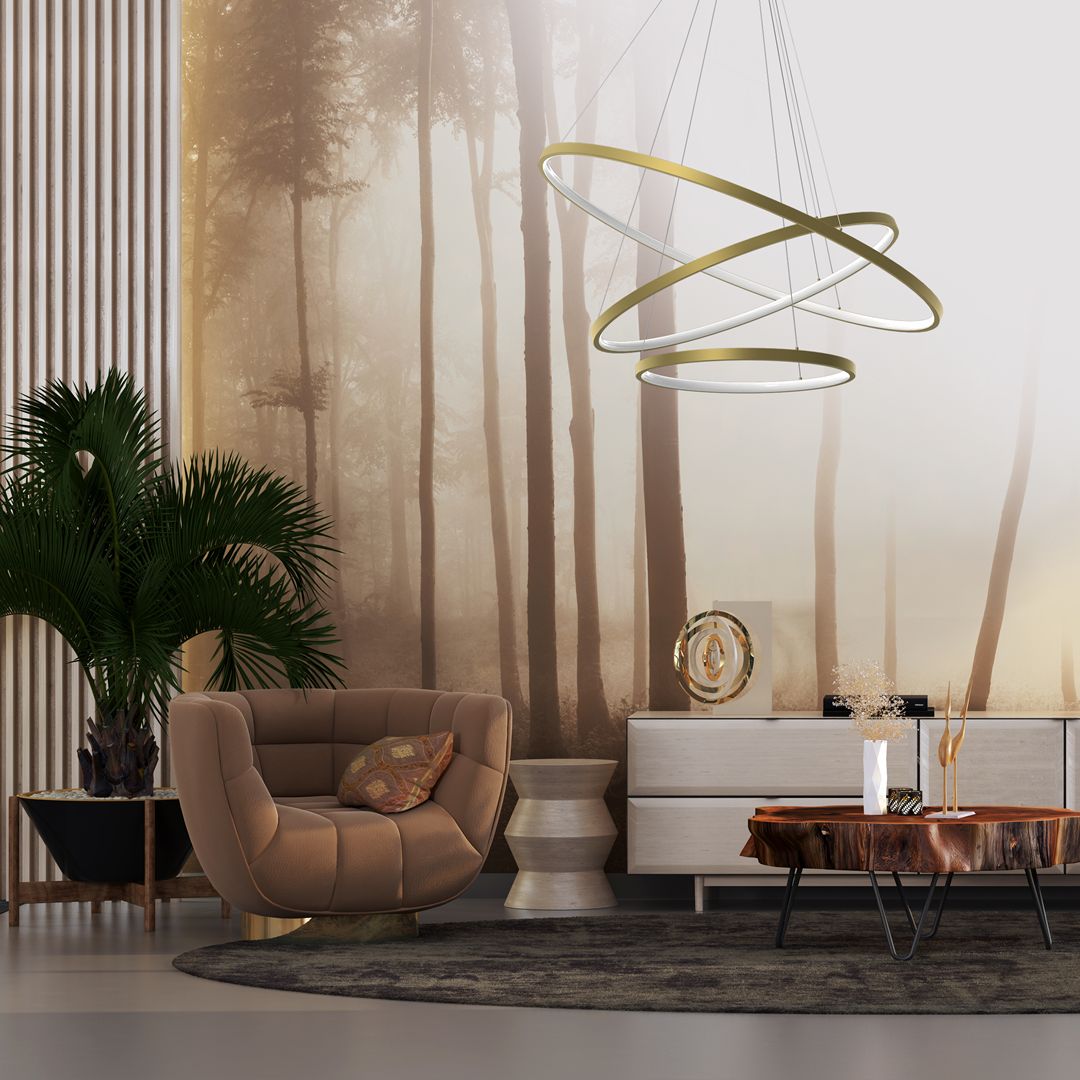 Milagro Rotonda lampa wisząca 3x93W LED złota ML7947 - Wysyłka w 24h