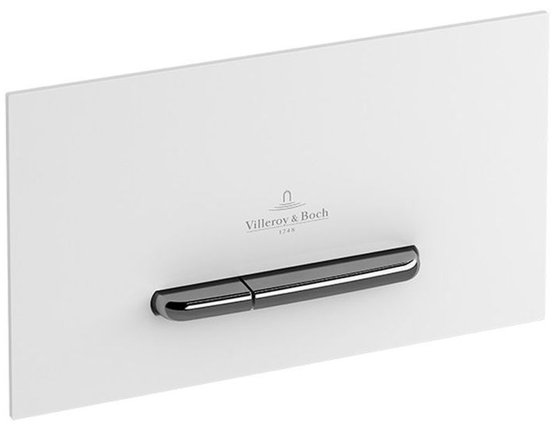 Villeroy & Boch ViConnect E300 przycisk spłukujący do WC chrom mat/biały mat 922169N5
