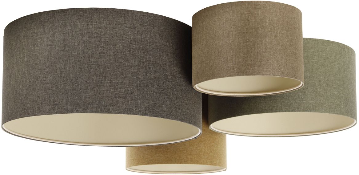 BPS Koncept Boho Ellegant lampa podsufitowa 4x60 W zielona 084-072