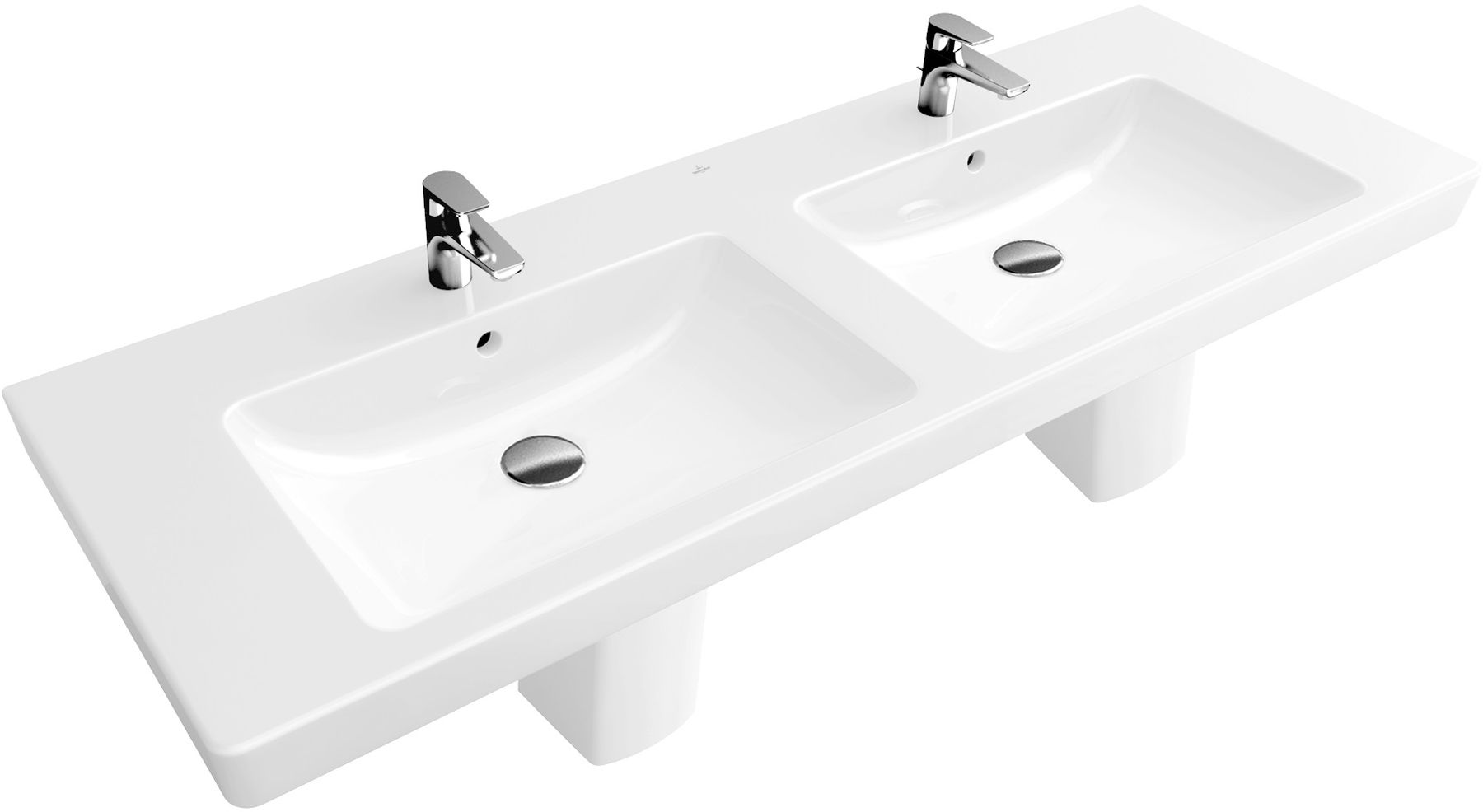 Villeroy & Boch Subway 2.0 umywalka 130x47 cm prostokątna podwójna Weiss Alpin 7175D001