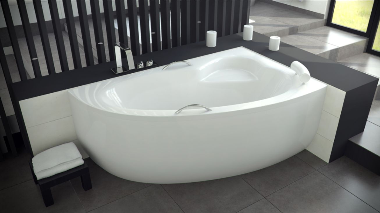 Besco Natalia Premium wanna narożna 150x100 cm prawa biała #WAN-150-NP$