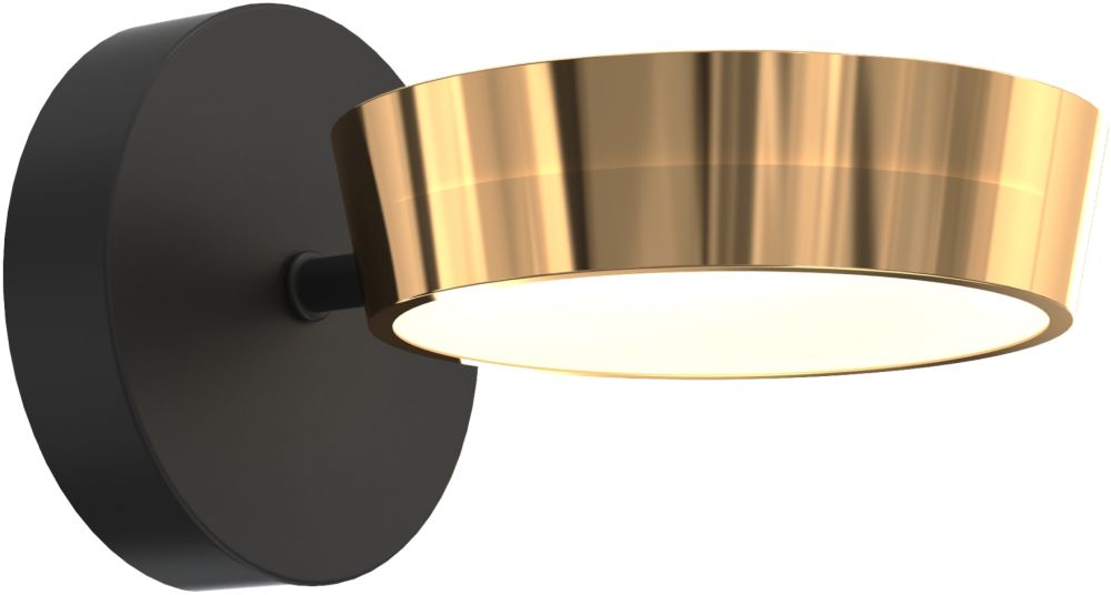 Zuma Line Lara kinkiet 1x12W LED czarny/złoty MB7170-1-3BGT