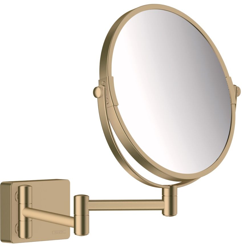 Hansgrohe AddStoris lusterko kosmetyczne 24,6x24,6 cm okrągłe brąz szczotkowany 41791140
