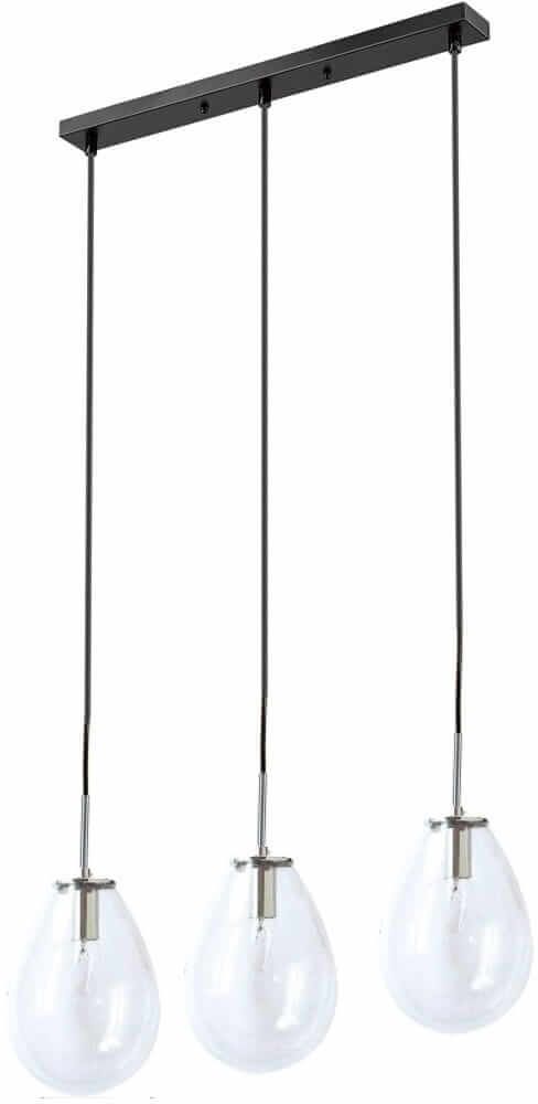 Light Prestige Fondi lampa wisząca 3x40W czarny/szkło przezroczyste LP-1214/3L