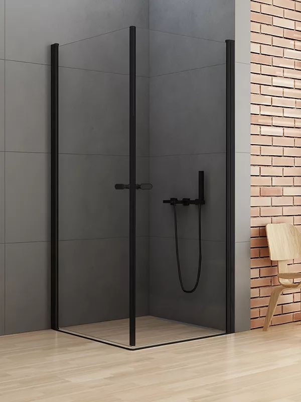 New Trendy New Soleo Black kabina prysznicowa 70x90 cm czarny mat/szkło przezroczyste D-0229A/D-0231A