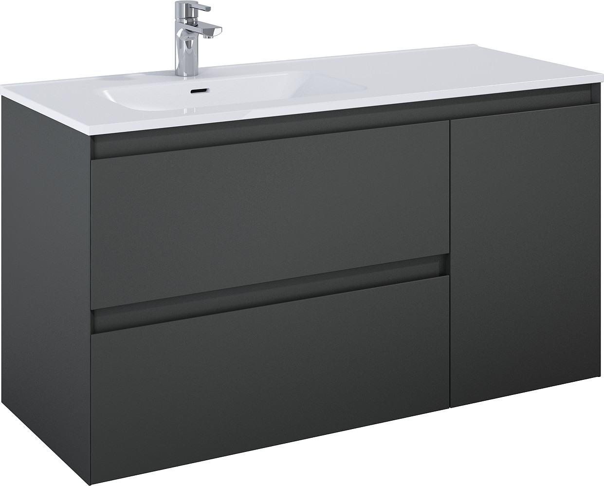 Elita Split szafka 120 cm podumywalkowa wisząca z koszem cargo anthracite matt RE011206256010