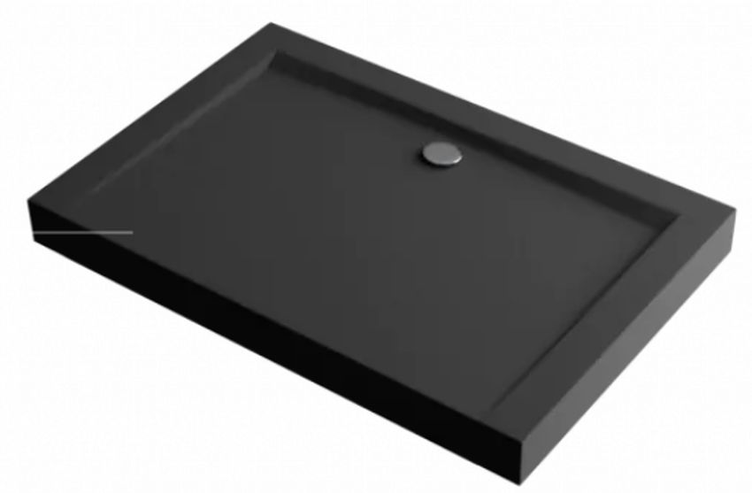 Excellent Forma Compact X brodzik 120x80 cm prostokątny czarny BREX.1403.120.080.BLC