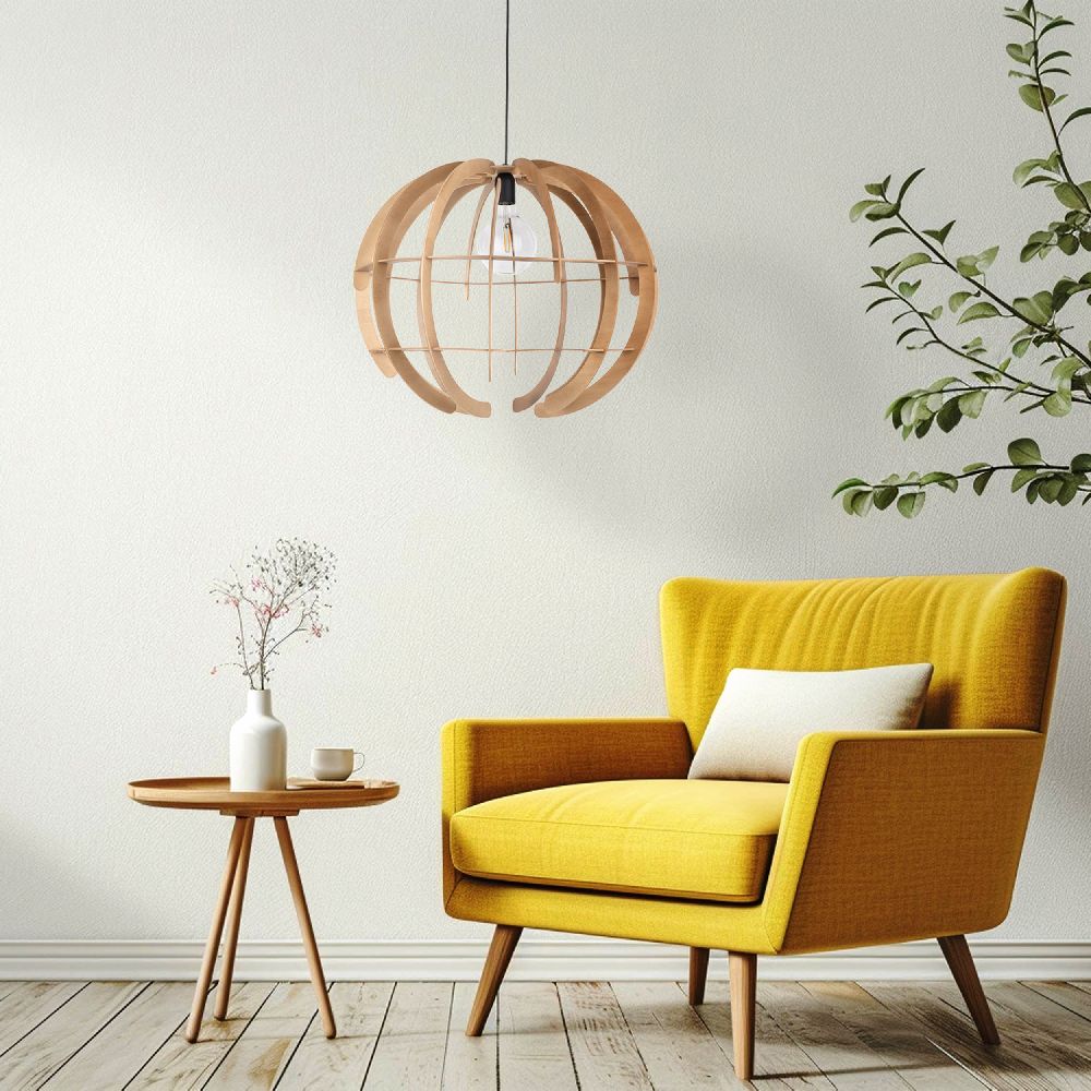TK Lighting Venus lampa wisząca 1x15 W beżowa 6888