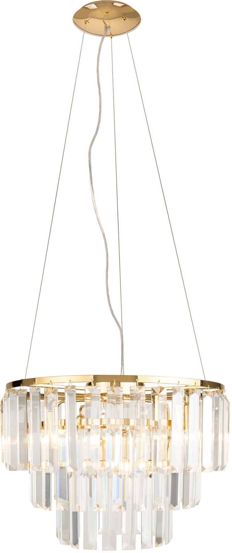MaxLight Monaco lampa wisząca 9x40W złota P0423