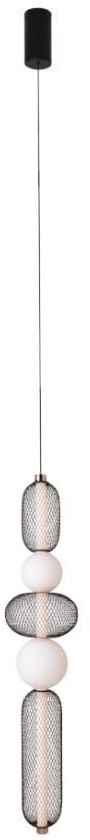MaxLight Bora lampa wisząca 1x28 W czarna-złota P0592
