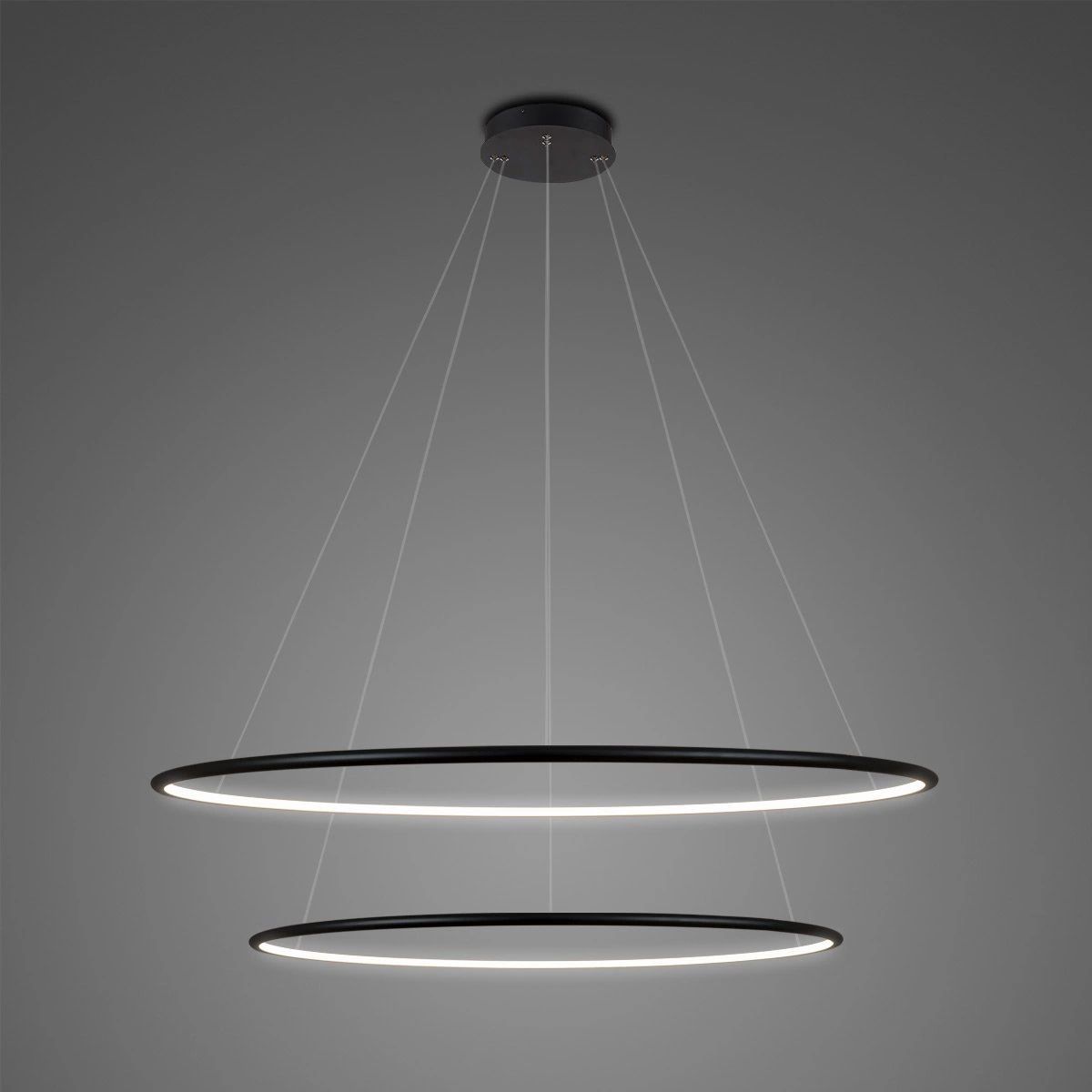 Altavola Design Ledowe Okręgi lampa wisząca 53W czarny LA074/P_80_in_3k_black