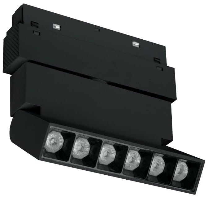 DPM M-Line lampa do szynoprzewodów 6x1 W czarny MTL-SPRL-6W-B