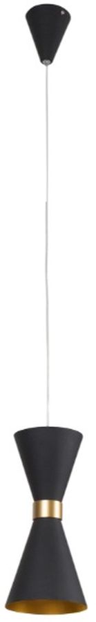 MaxLight Cornet lampa wisząca 1x5W czarno/złota P0330 - Wysyłka w 24h