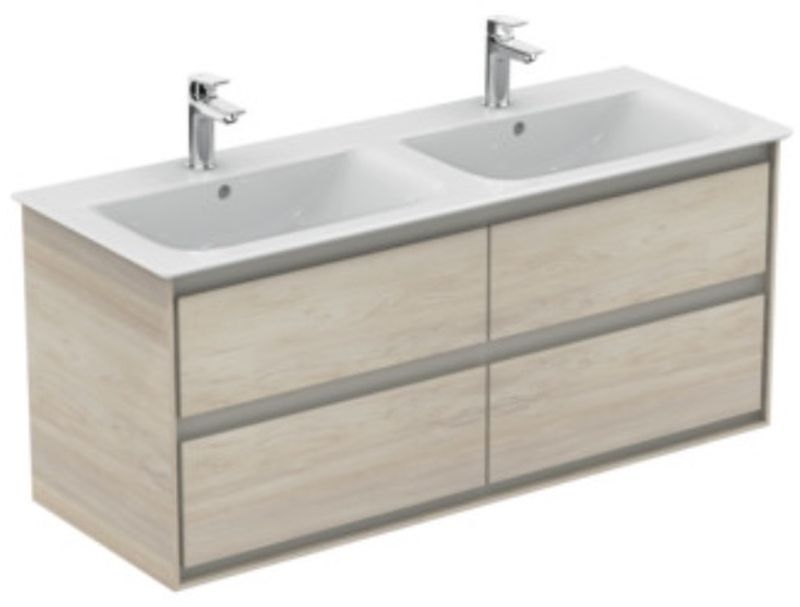 Ideal Standard Connect Air szafka 120 cm podumywalkowa wisząca jasnobrązowe drewno/jasnobrązowy mat E0822UK