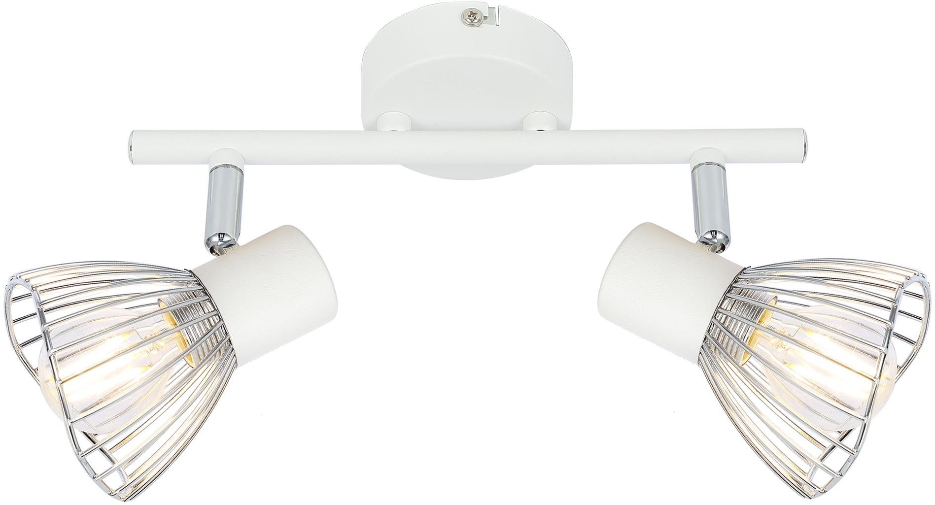 Candellux Fly lampa podsufitowa 2x40W biały/chrom 92-61966