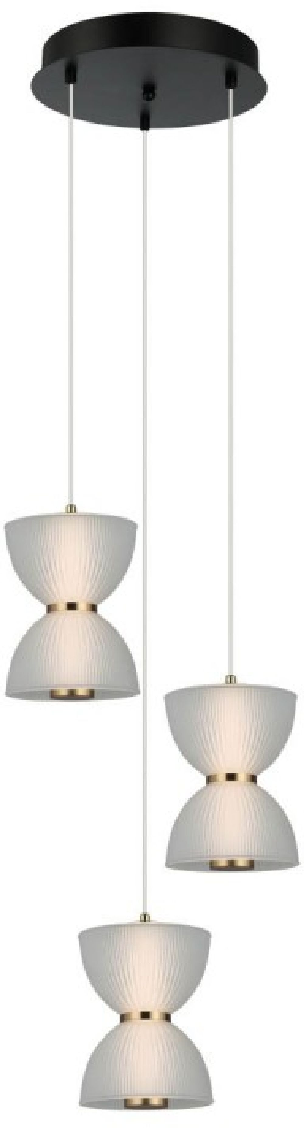 Italux Tica lampa wisząca 3x22 W biała PND-83949-3-BK