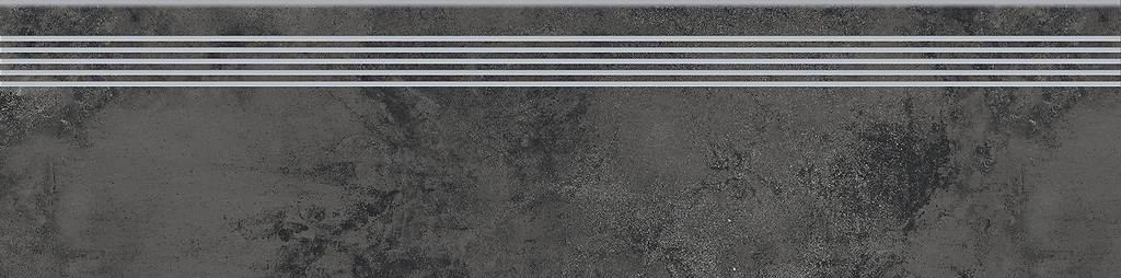 Opoczno Quenos Graphite Steptread stopnica podłogowa 29,8x119,8 cm szary mat