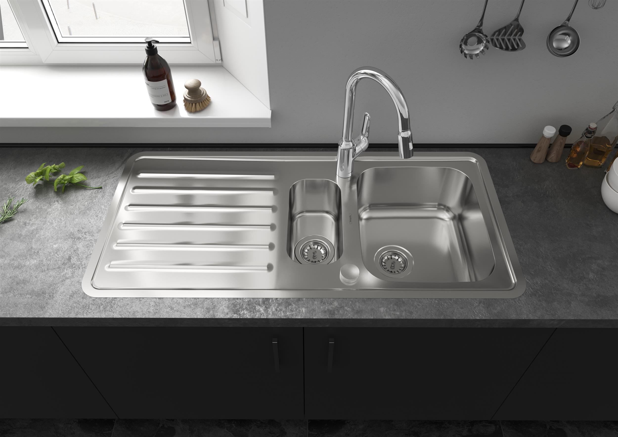 Hansgrohe S41 zlewozmywak stalowy 107,5x50,5 cm 43339800