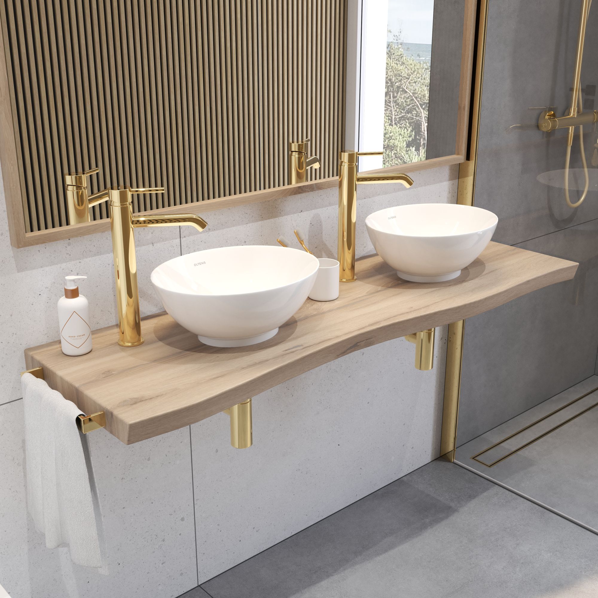Oltens Jagala umywalka 32x32 cm nablatowa z powłoką SmartClean biała 40817000 - Wysyłka w 24h