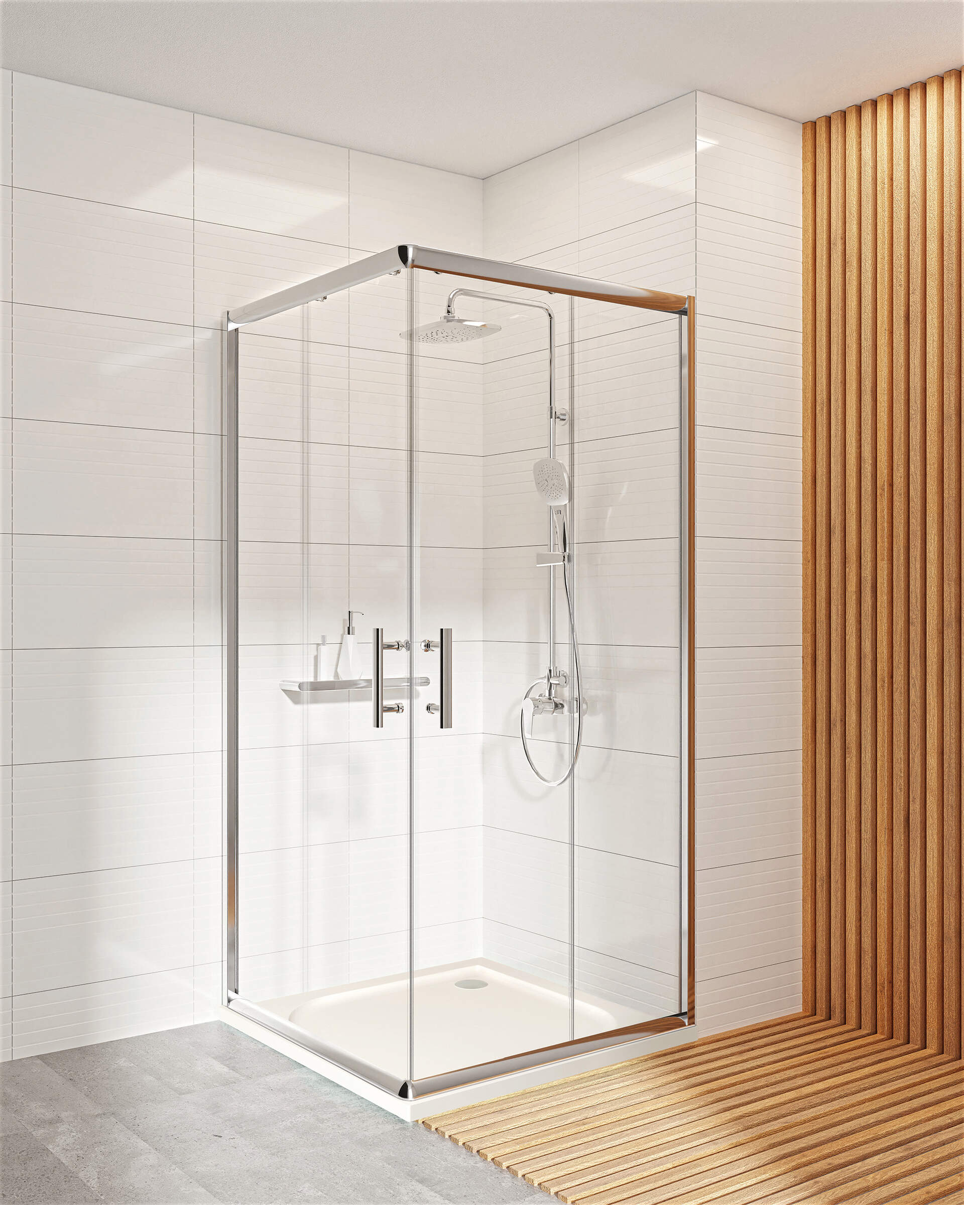 Deante Cubic brodzik 90x90 cm kwadratowy biały KTK041B