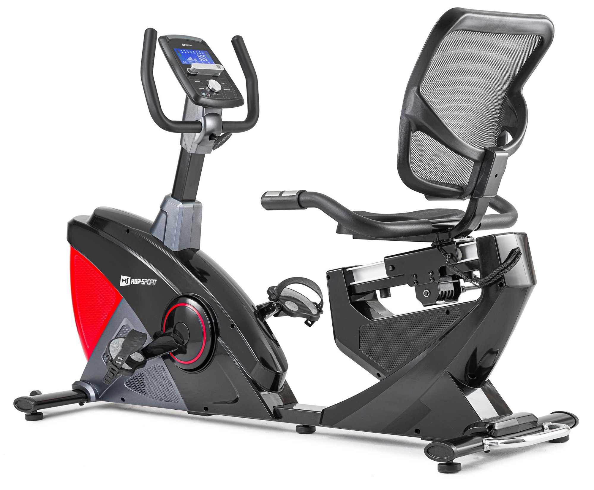 Rower leżący elektryczno-magnetyczny HS-070L Helix czerwony