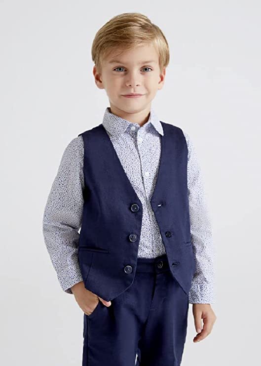 MAYORAL 3338 Elegancka granatowa kamizelka dla chłopca