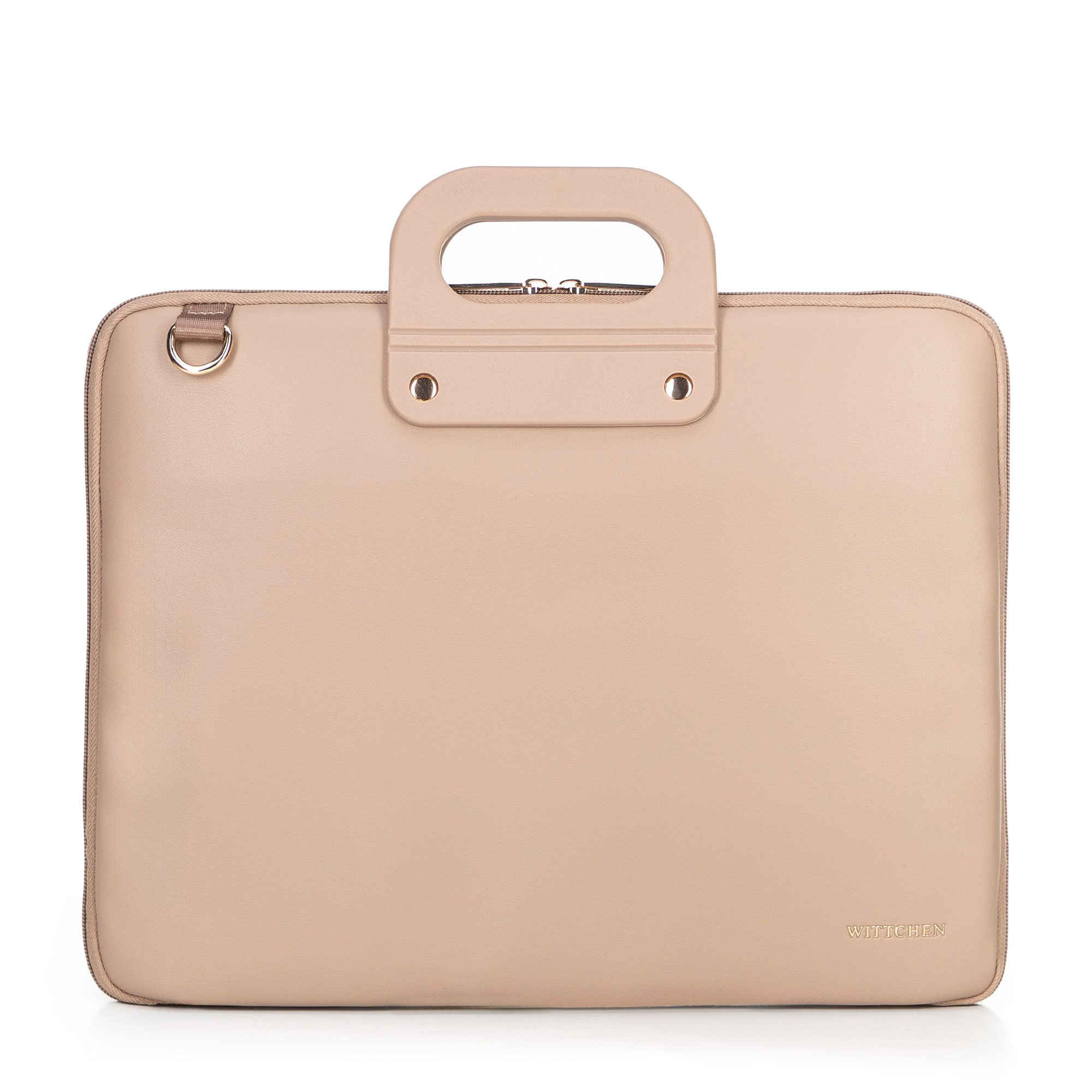 Torba na laptopa 15” z imitacji skóry beżowa