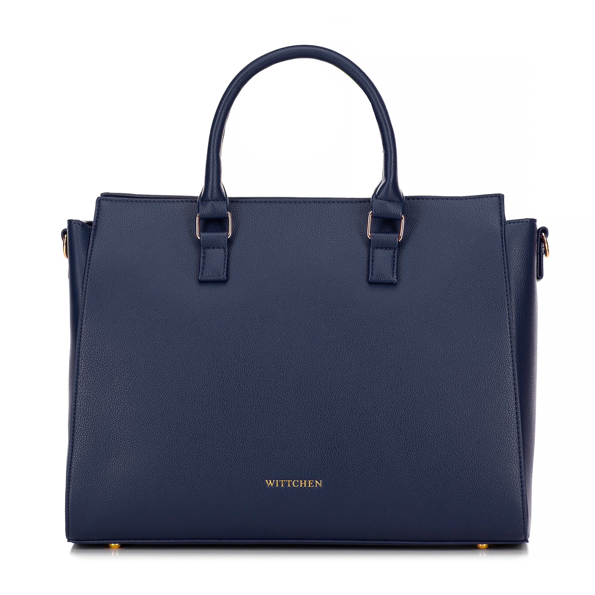 Damska torba na laptopa 17" z imitacji skóry granatowa