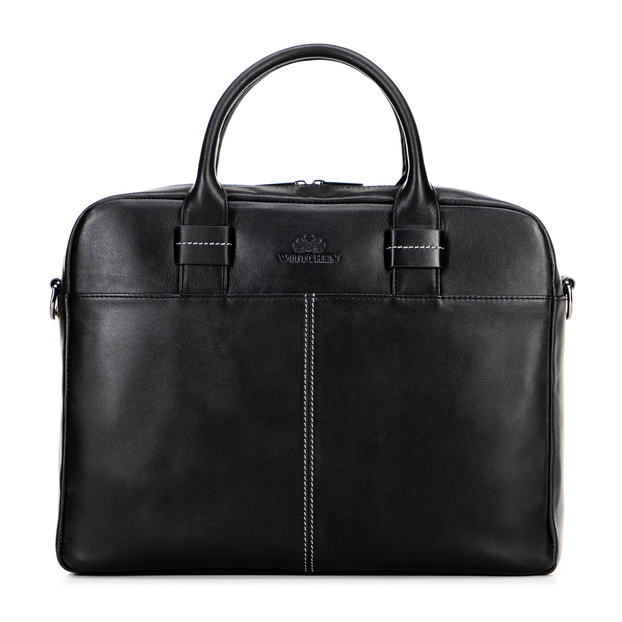 Torba na laptopa 13" z miękkiej skóry czarna