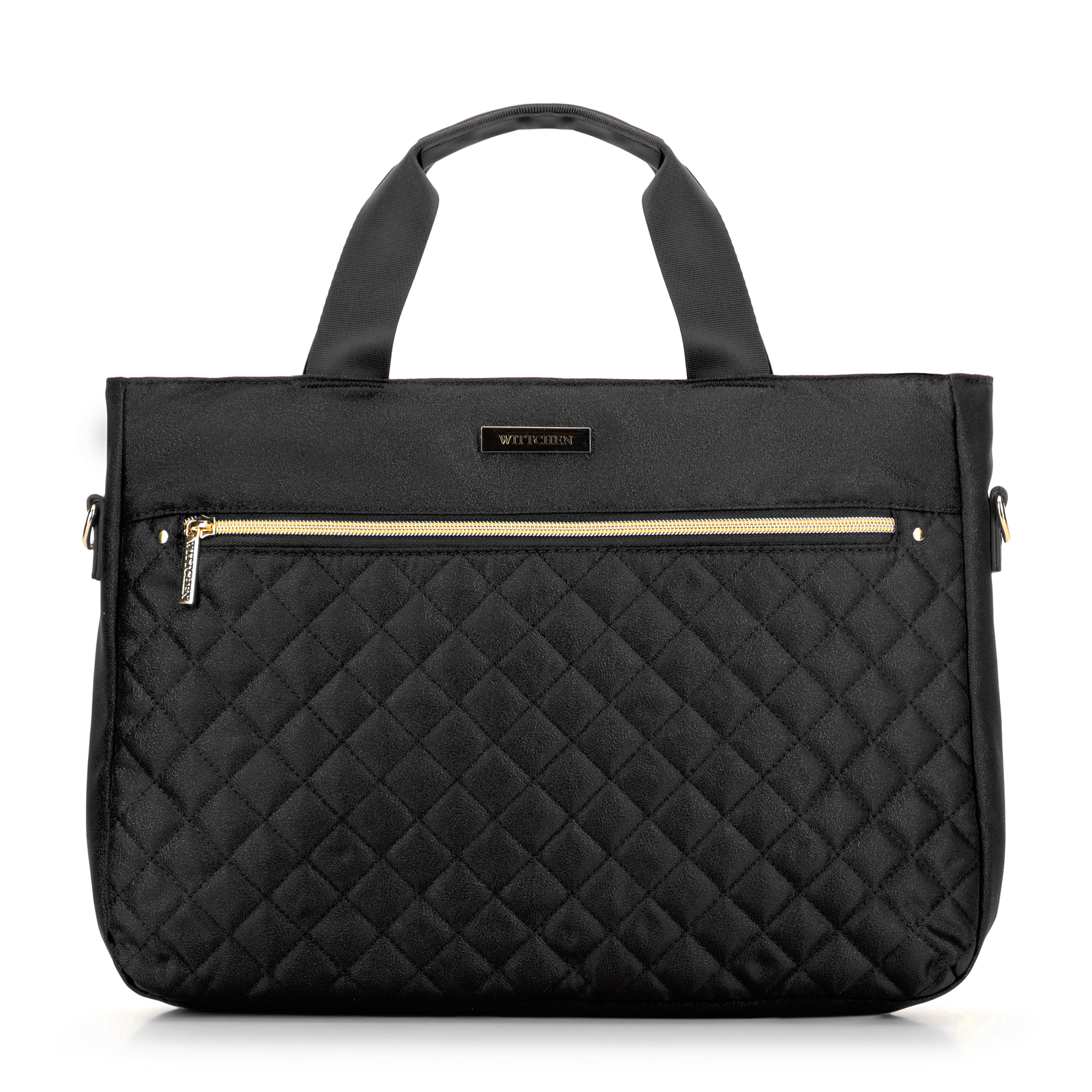 Torba na laptopa 14'' biznesowa z pikowaniem czarna