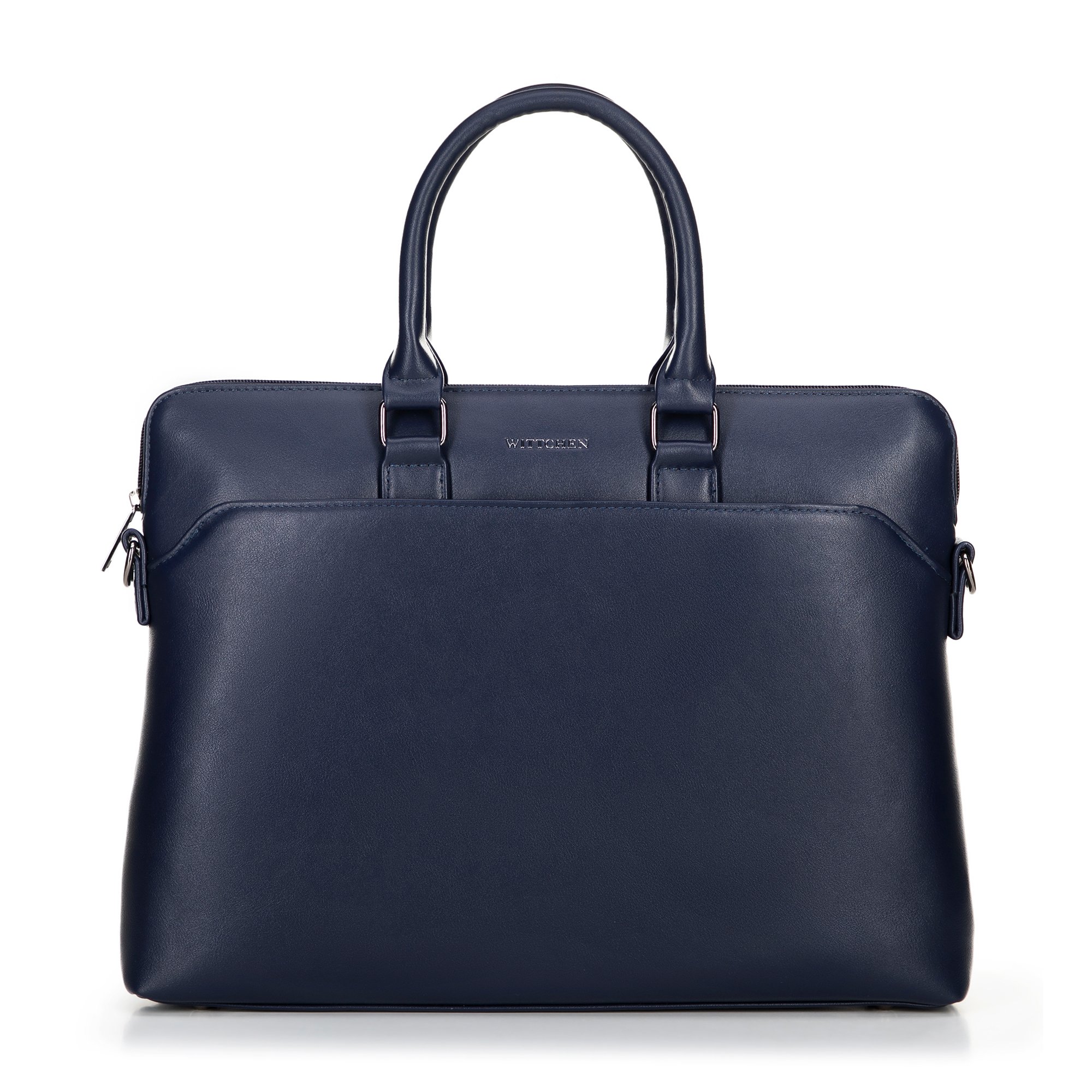 Torba na laptopa 16” z imitacji skóry granatowa